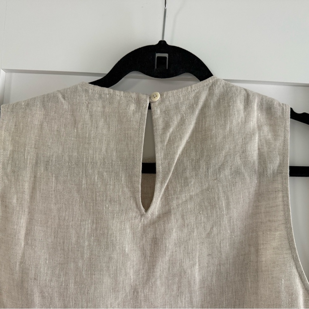 Reformation Beige Tie-Waist Mini Dress - Picture 8 of 9
